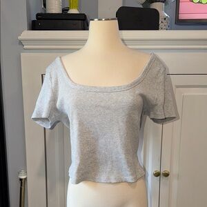 Universal Thread Light Gray Crop Top